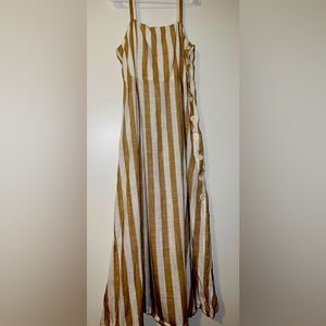 Mango Summer Beach Striped Midi Dress